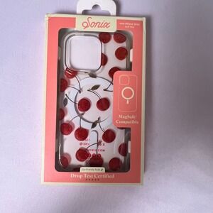 Sonix iPhone 16 Pro Case Cherry On Top MagSafe Red Glitter Fruit  NEW